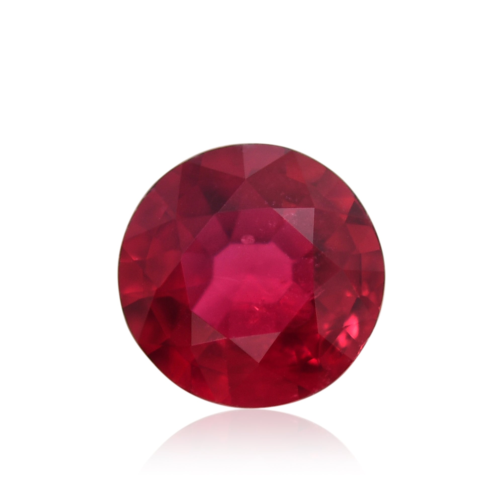 0.53 Carat Red Mozambique Round Ruby