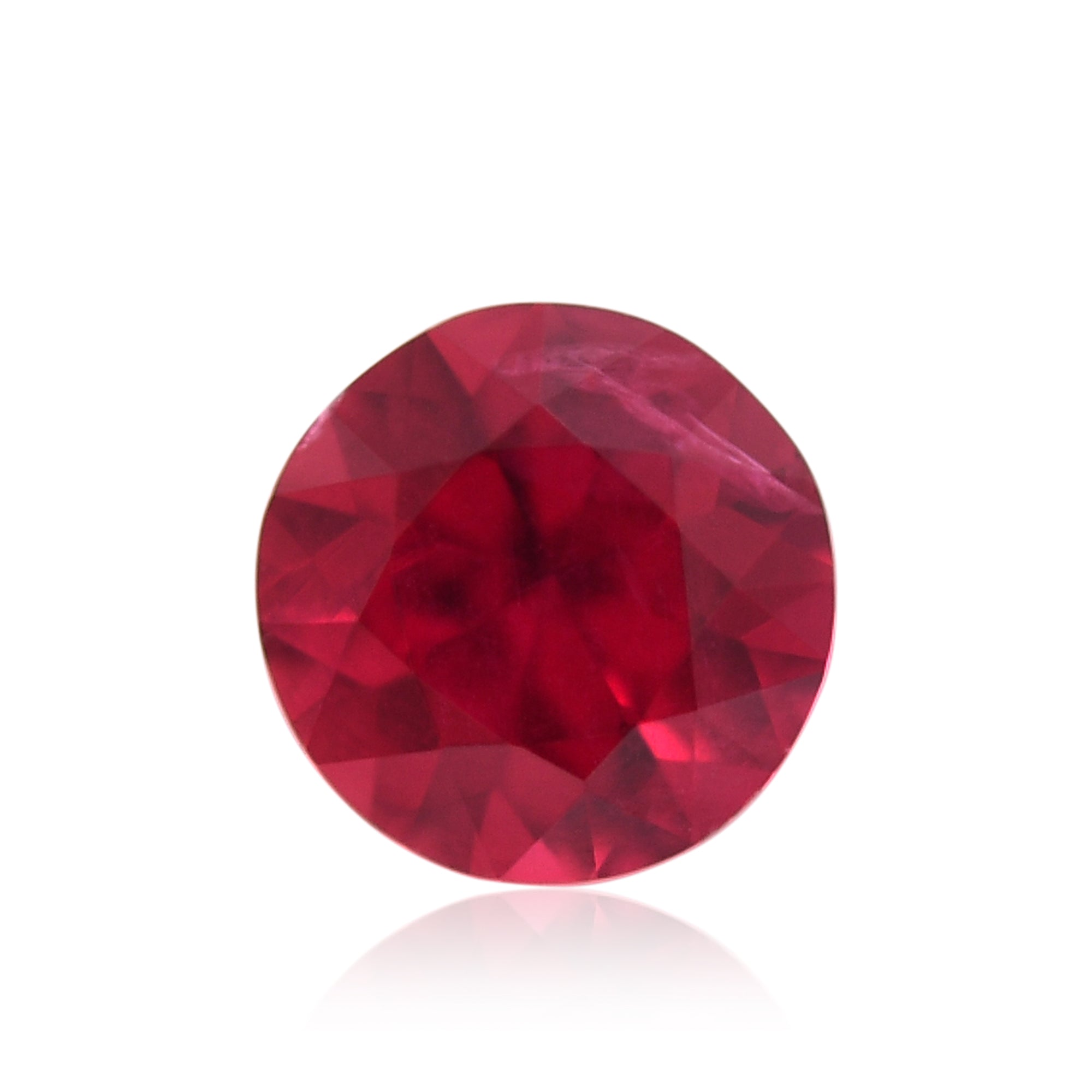 0.54 Carat Red Mozambique Round Ruby