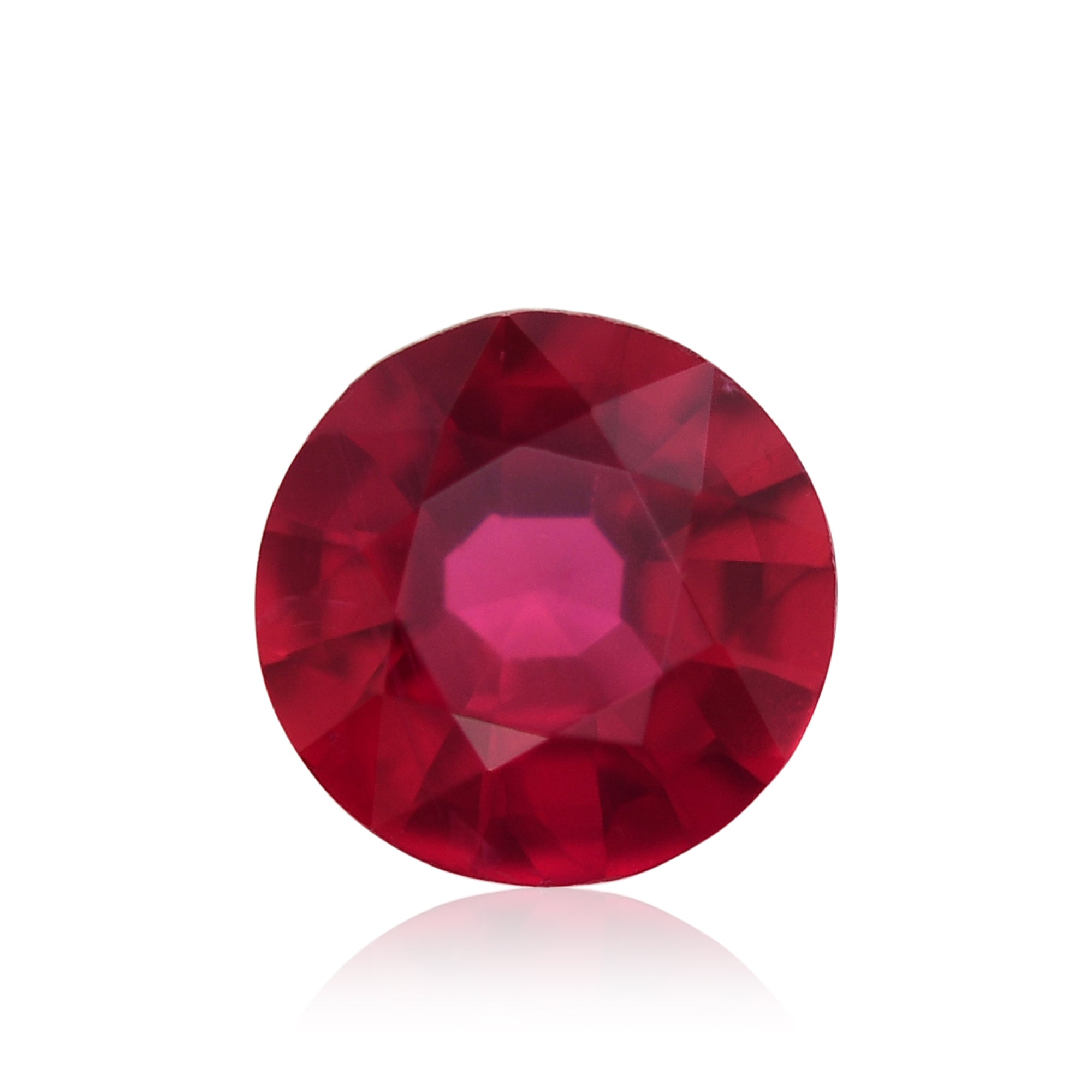 0.61 Carat Red Mozambique Round Ruby