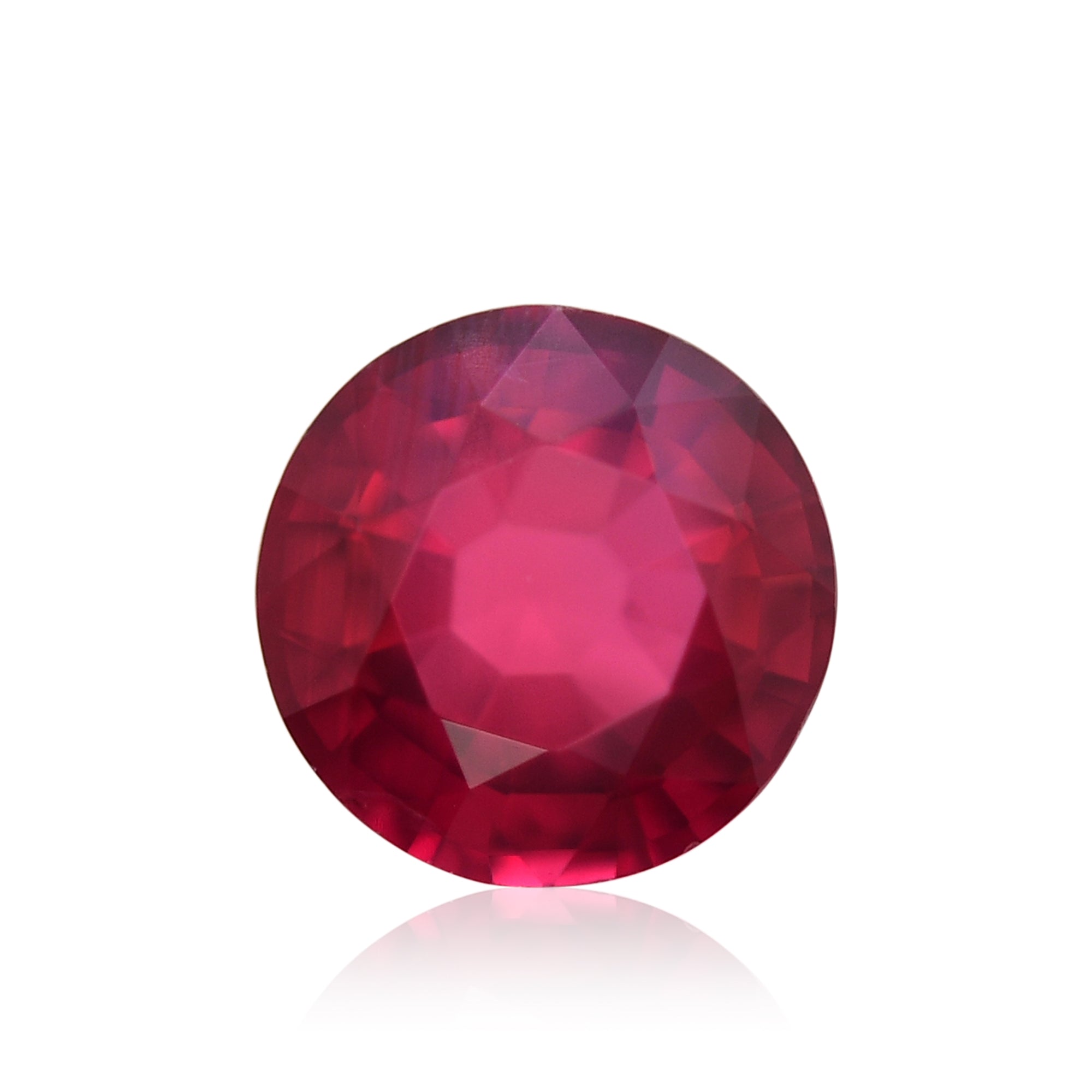 0.74 Carat Red Mozambique Round Ruby