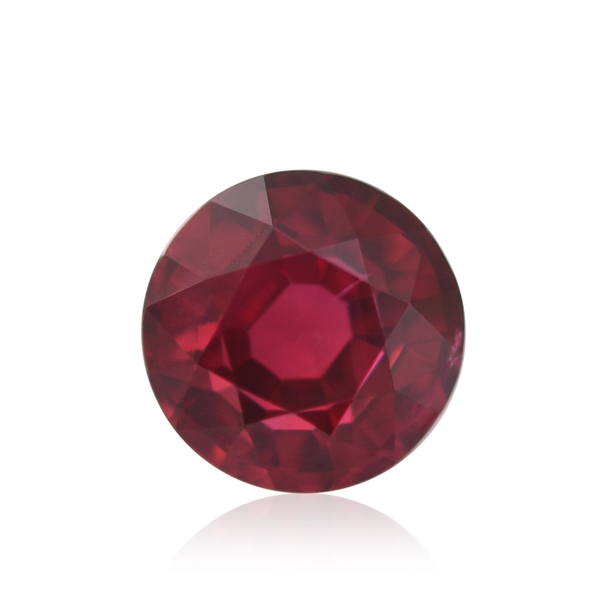 1.71 Carat Red Mozambique Round Ruby GIA